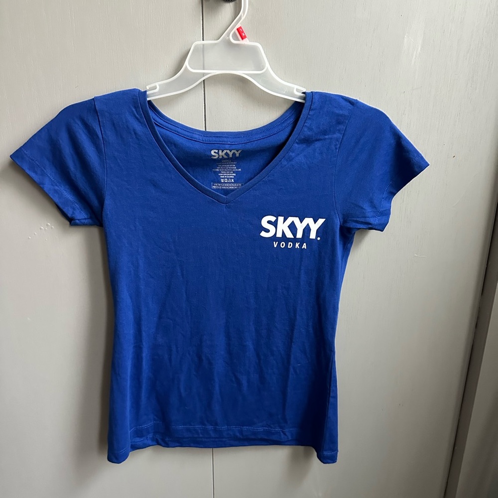 Skyy Vodka Blue Fitted Short Sleeve T-Shirt